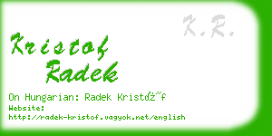 kristof radek business card